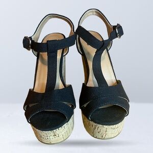 Cork wedged sandal